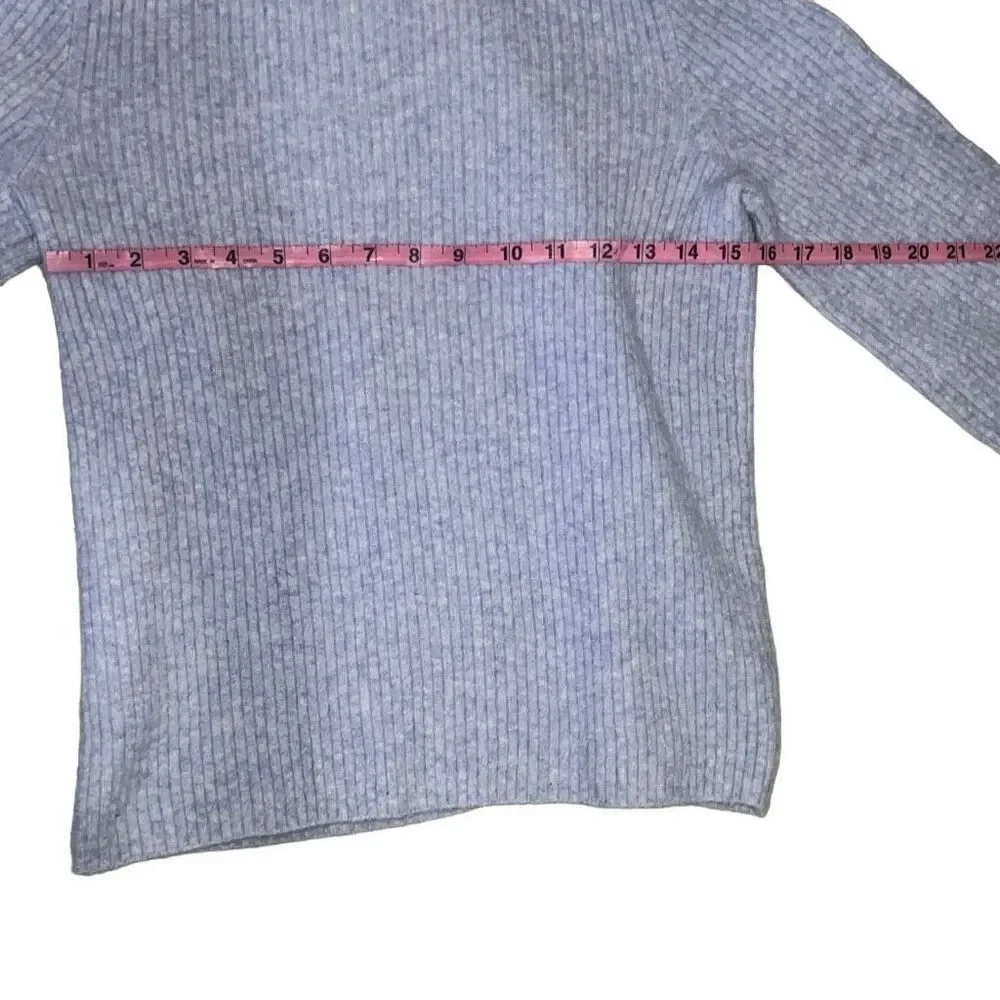 J. Crew Factory Ribbed Mockneck Sweater in Extra-Soft Yarn Lilac Purple sz XS